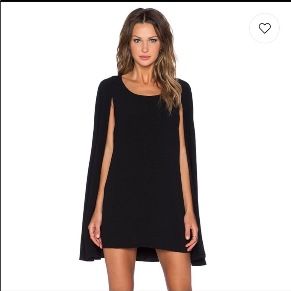 Lavish Alice mini black cape dress UK 10 US 6